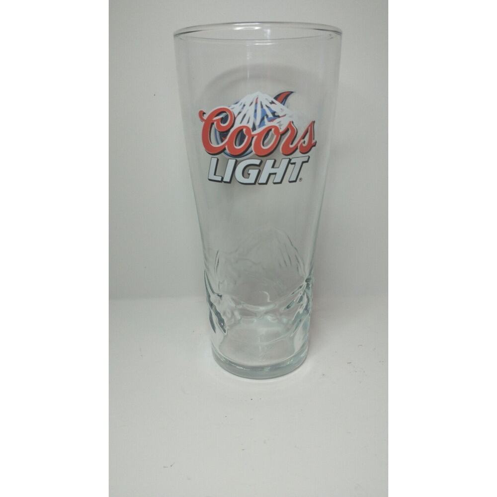 Coors Light/ Tennessee Titains Clear Beer Glass ~Mountain Embossed~16oz